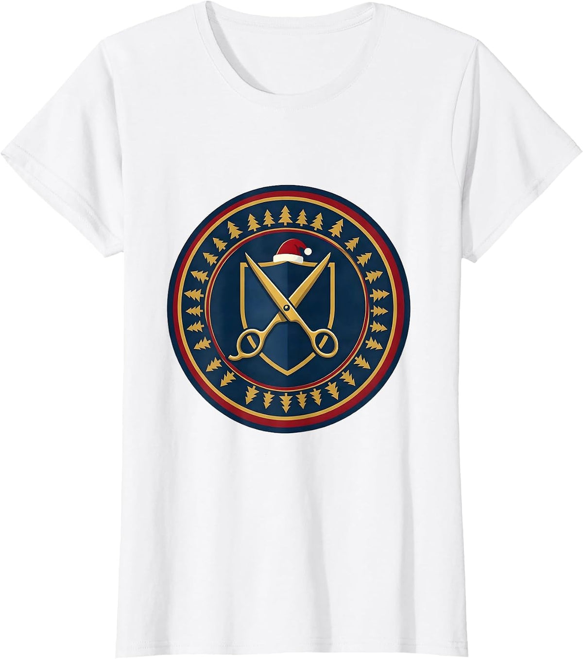 Women's Surgical Scissor Santa Nurse Christmas Medical Humor T-Shirt - White