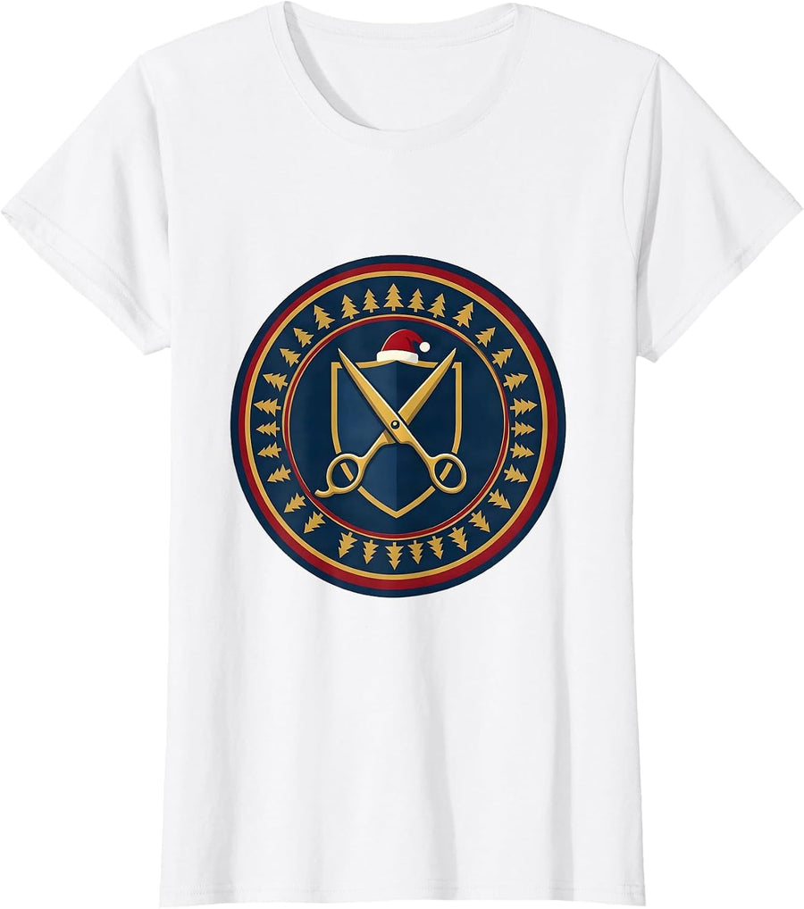 Women's Surgical Scissor Santa Nurse Christmas Medical Humor T-Shirt - White