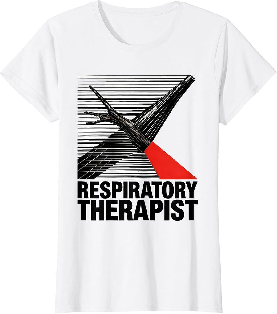 Women's Respiratory Therapist Funny RT Pulmonology Medical Humor T-Shirt - White