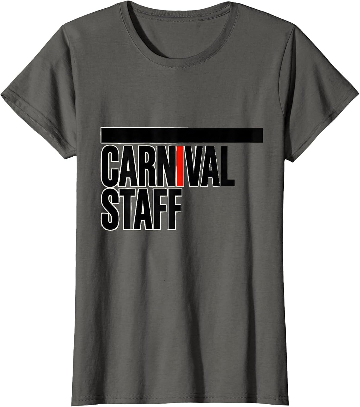 Women's Carnival Staff Funny Circus Party Costume Circus Theme T-Shirt - Asphalt Grey