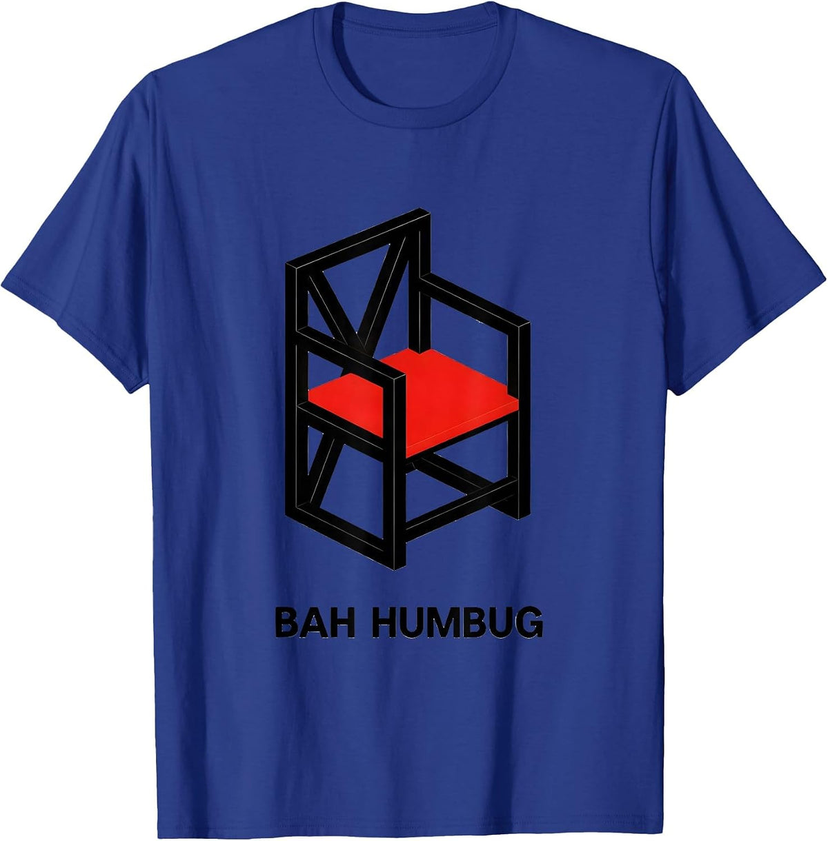 Bah Humbug Vintage Christmas Carol Scrooge Funny Holiday T-Shirt - Royal Blue