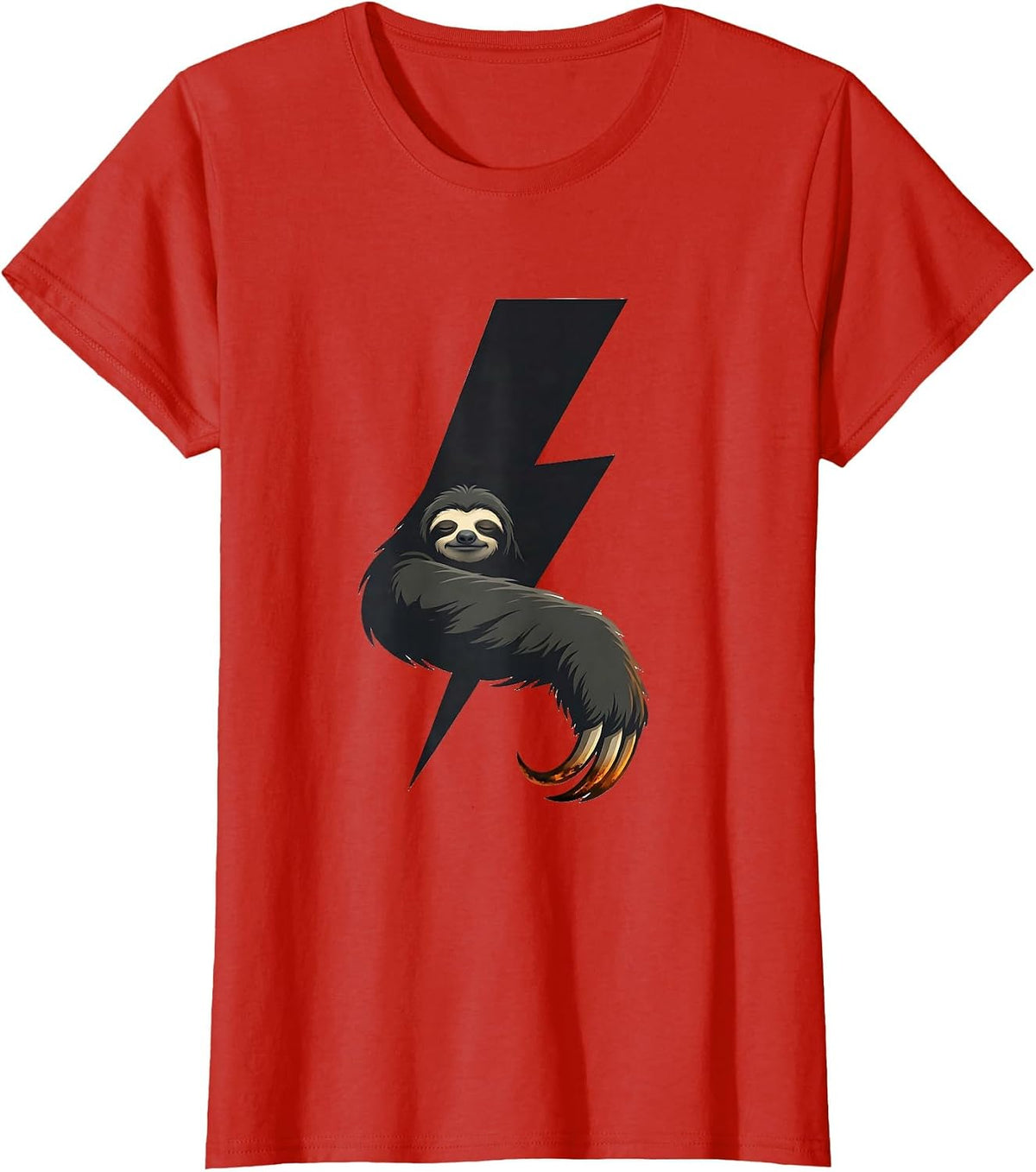 Sloth Superhero Funny Animal Novelty Humor T-Shirt - Red