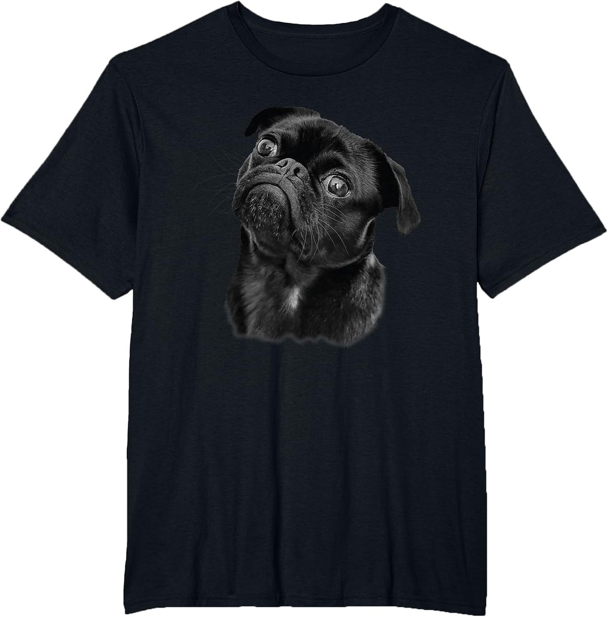 Pug Shirt for Dog Mom Dad Funny Cute Black Pug T-Shirt - Black