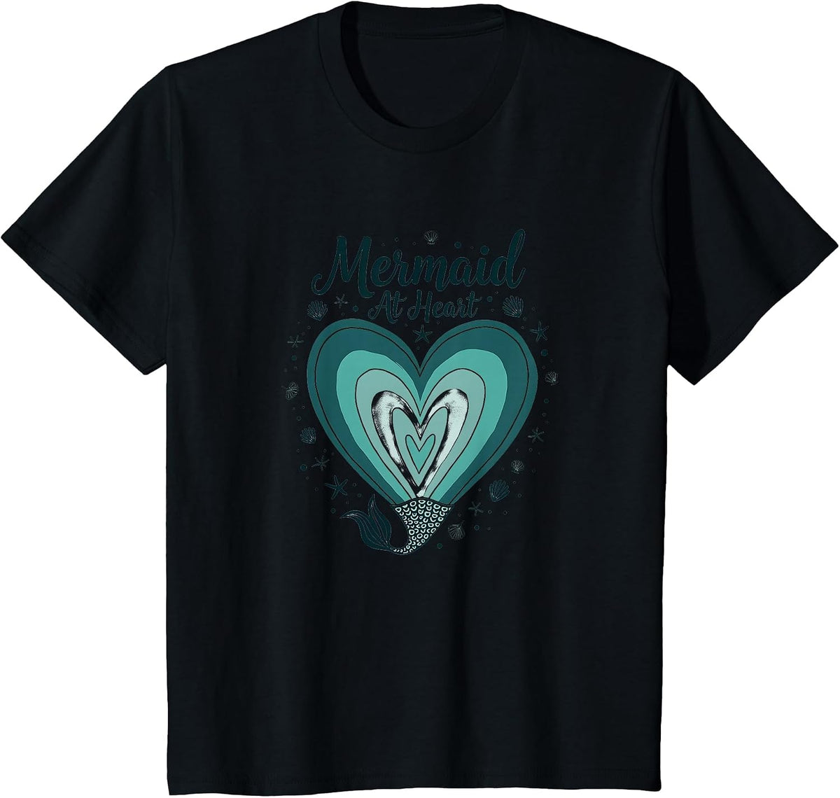 Mademark Octopus & Sea Creatures T-Shirt - Black-mermaid at Heart Ocean Lover Fantasy Sea Shell Starfish