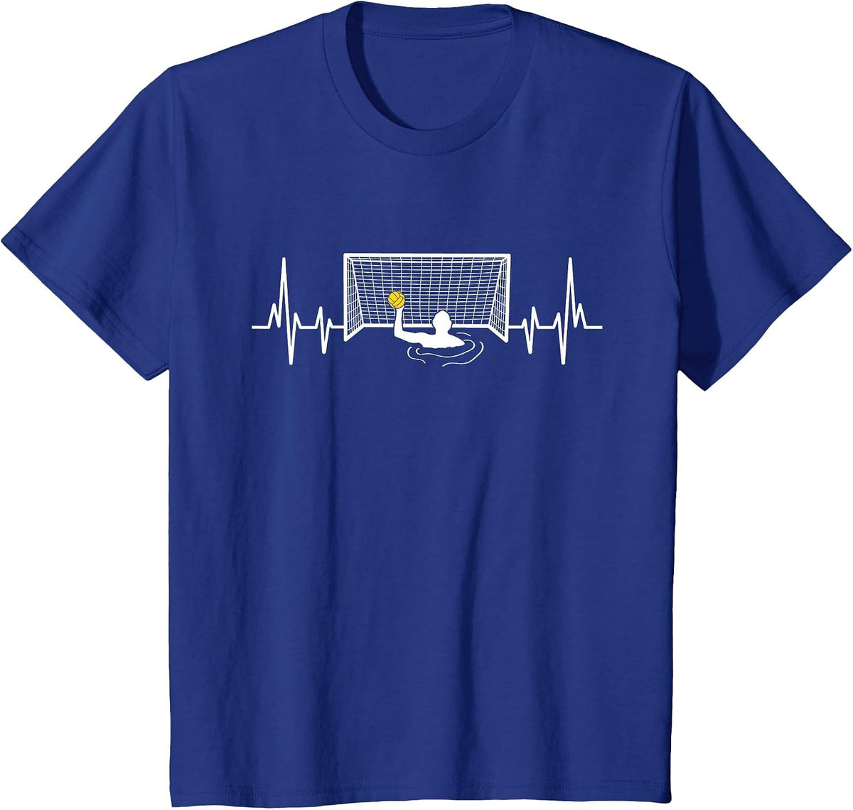 Water Polo Player - Pulse Heartbeat Goalie Coach Goalkeeper T-Shirt - Royal Blue