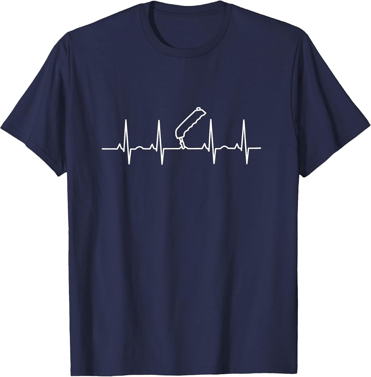 Stained Glass Artist Heartbeat T-Shirt - Navy Blue