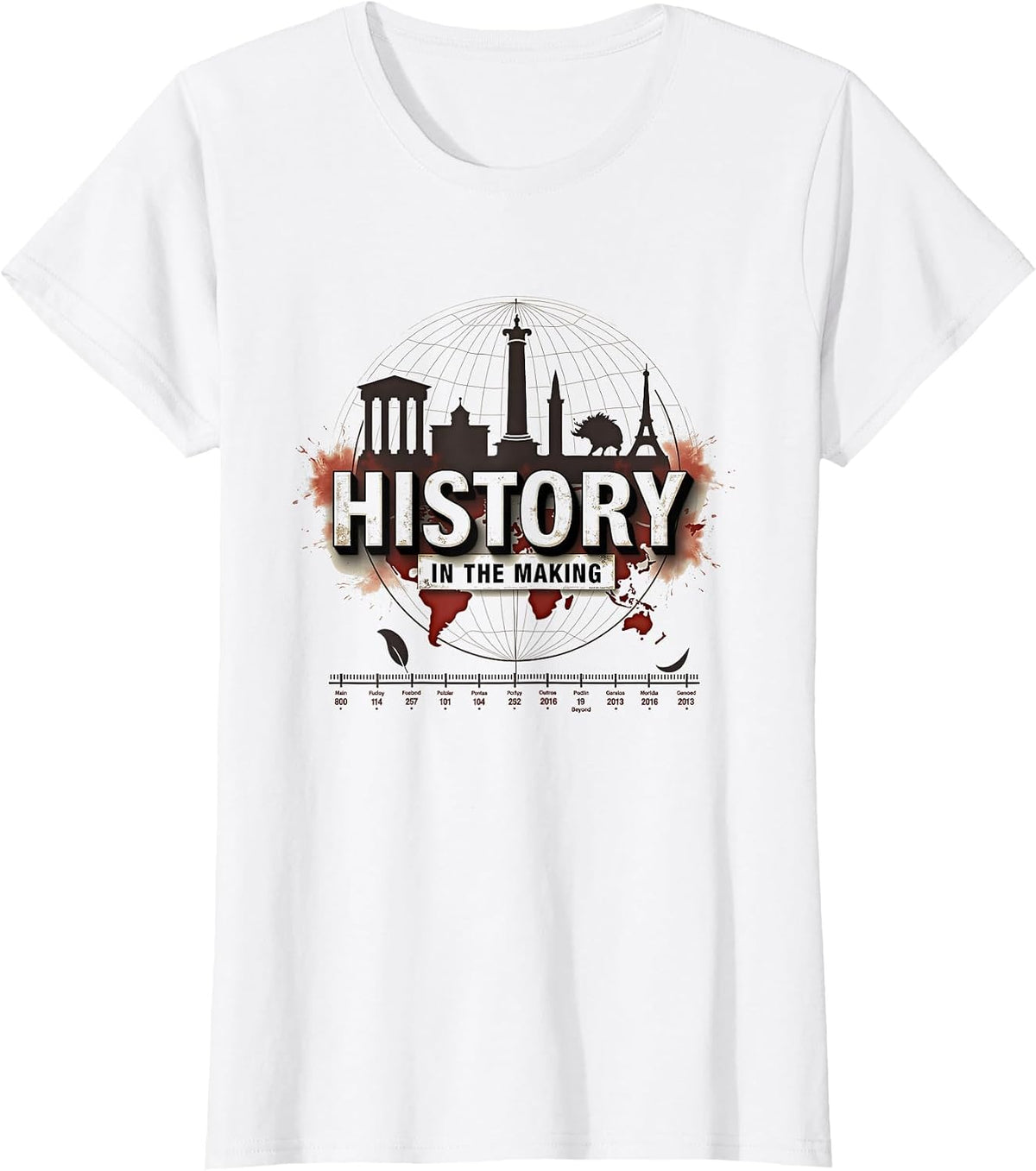 Social Studies Teacher: History in the Making T-Shirt - White