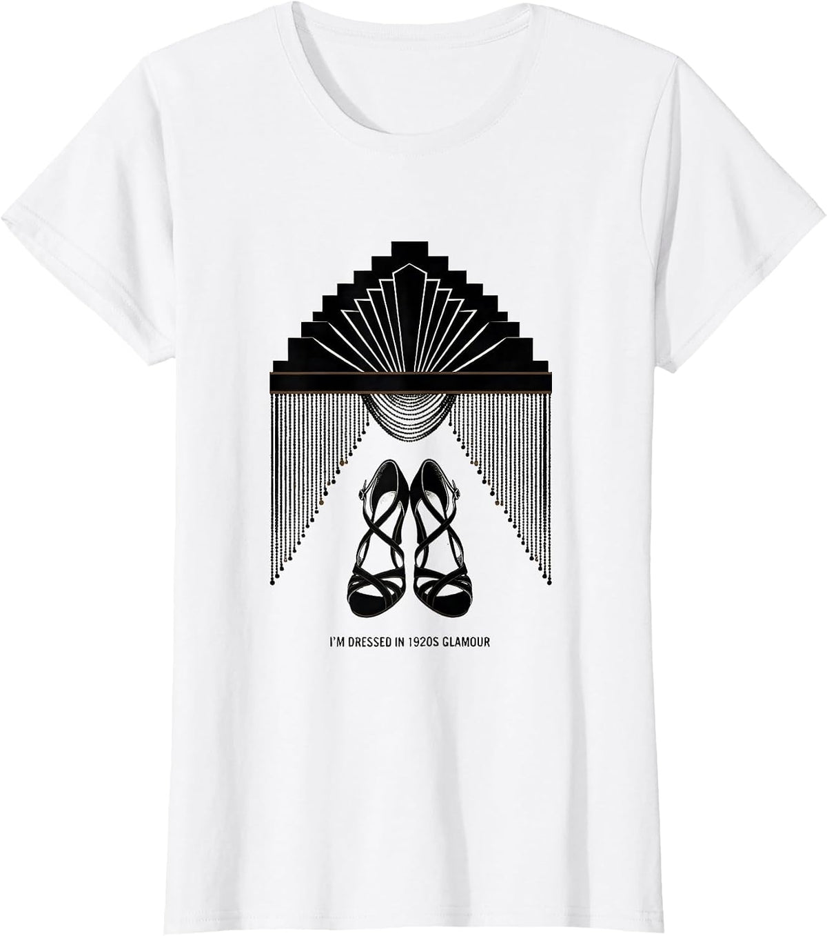 Women's I'm Dressed In 1920s Glamour Vintage Roaring 20s Party T-Shirt - White