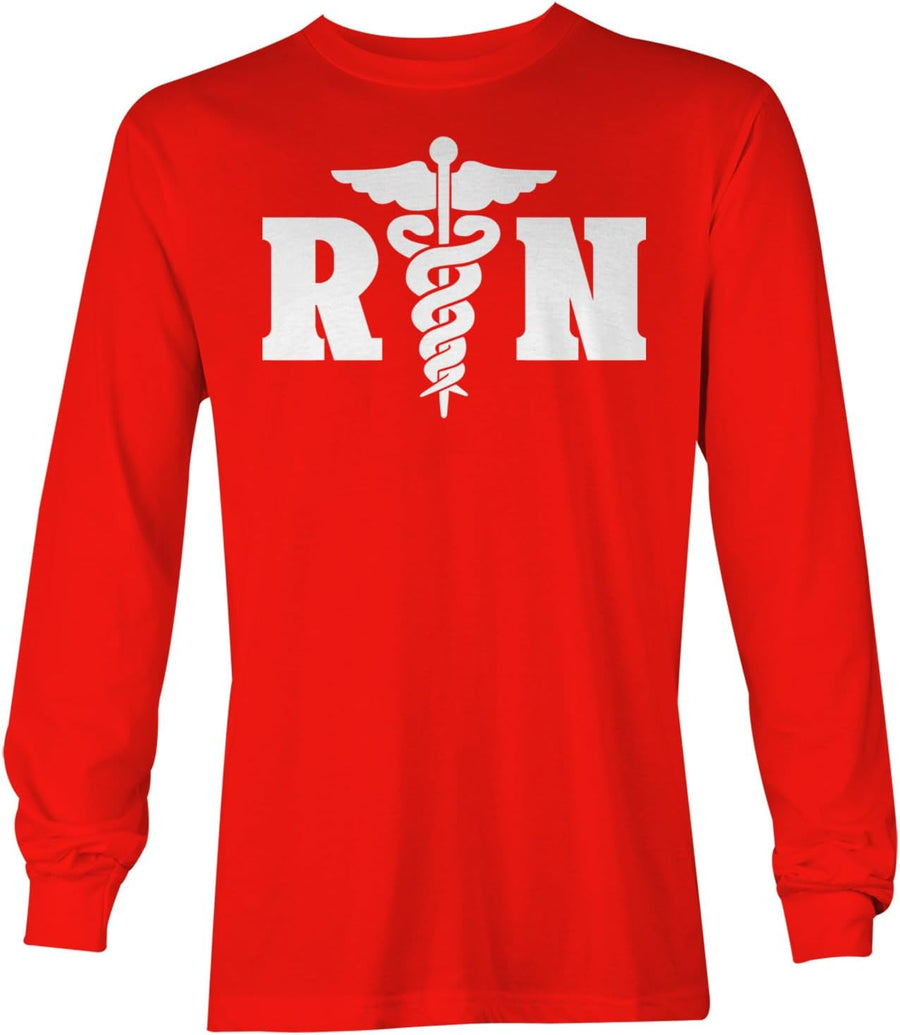 Tcombo RN - Registered Nurse Nursing Unisex Long Sleeve Shirt - Red