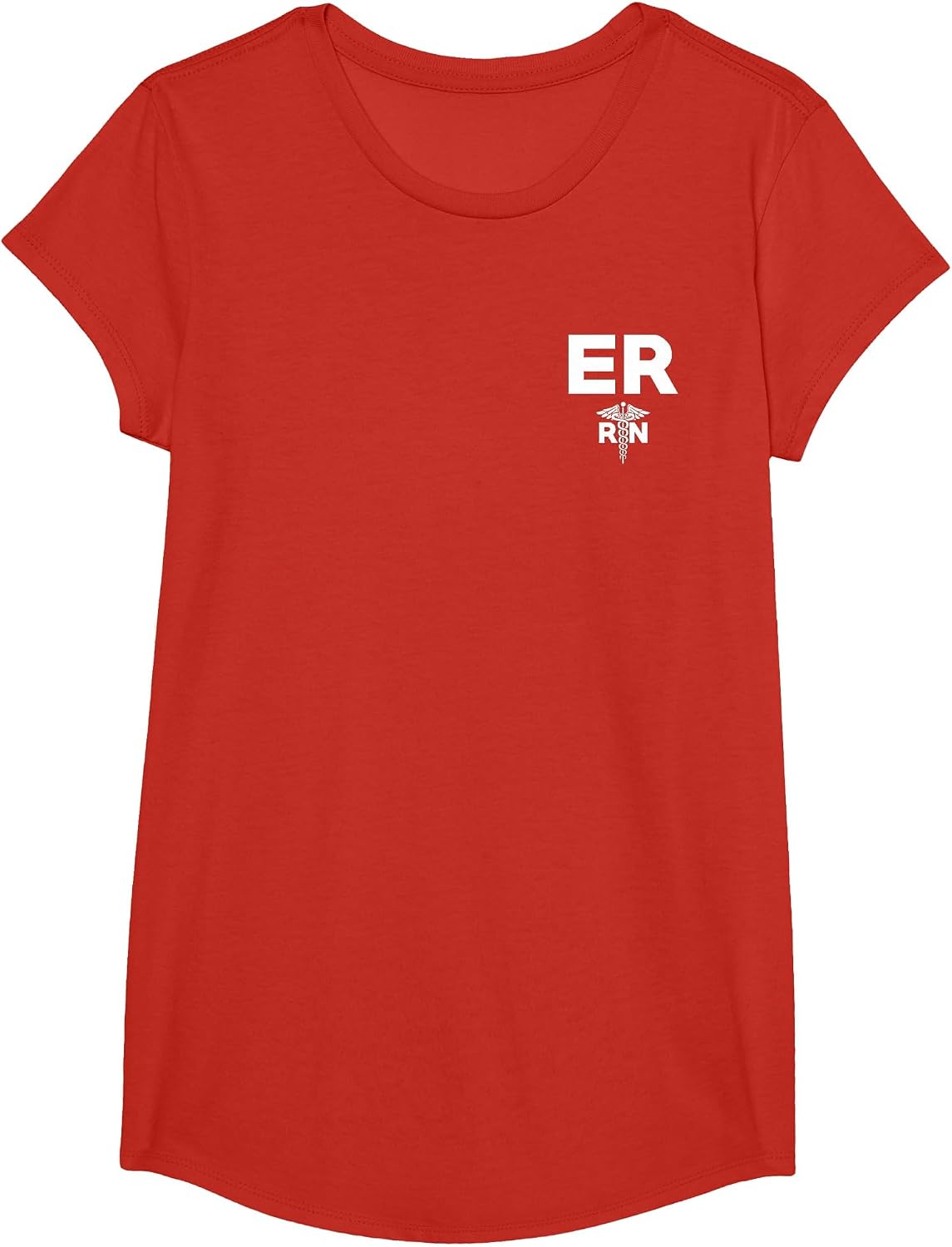 Emergency Room Registered Nurse Hospital RN Staff T-Shirt - Girls Red