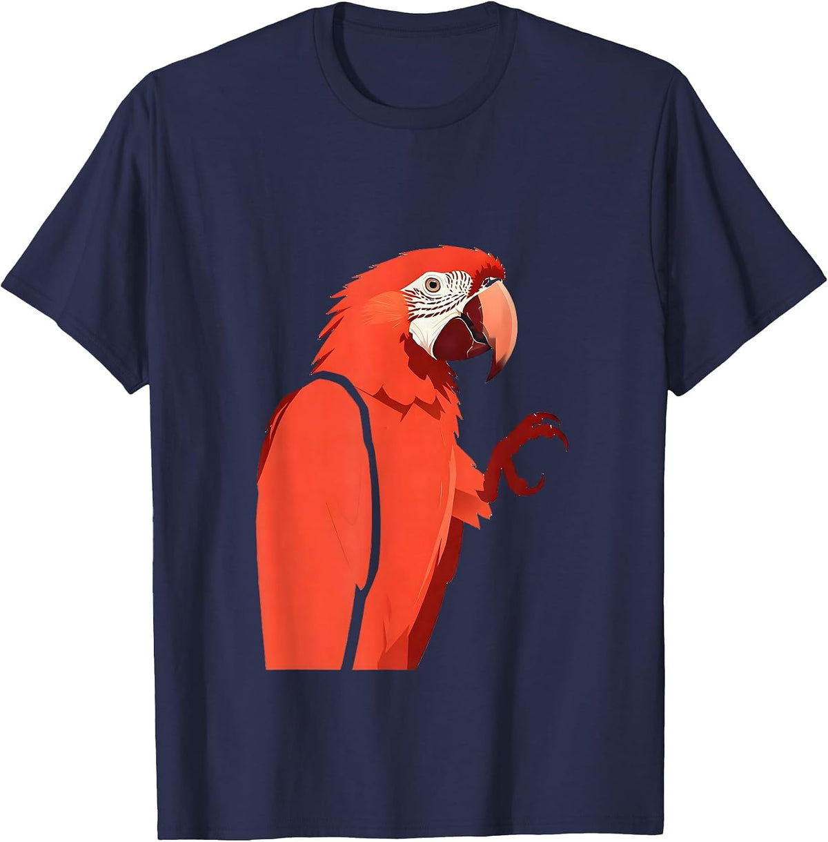 Parrot Refusing To Repeat Funny Graphic Design T-Shirt - Navy Blue