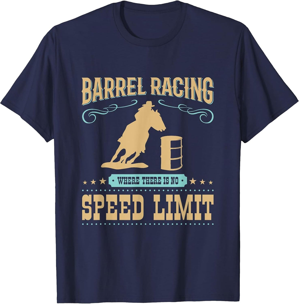 Barrel Racer T-Shirt - Navy Blue