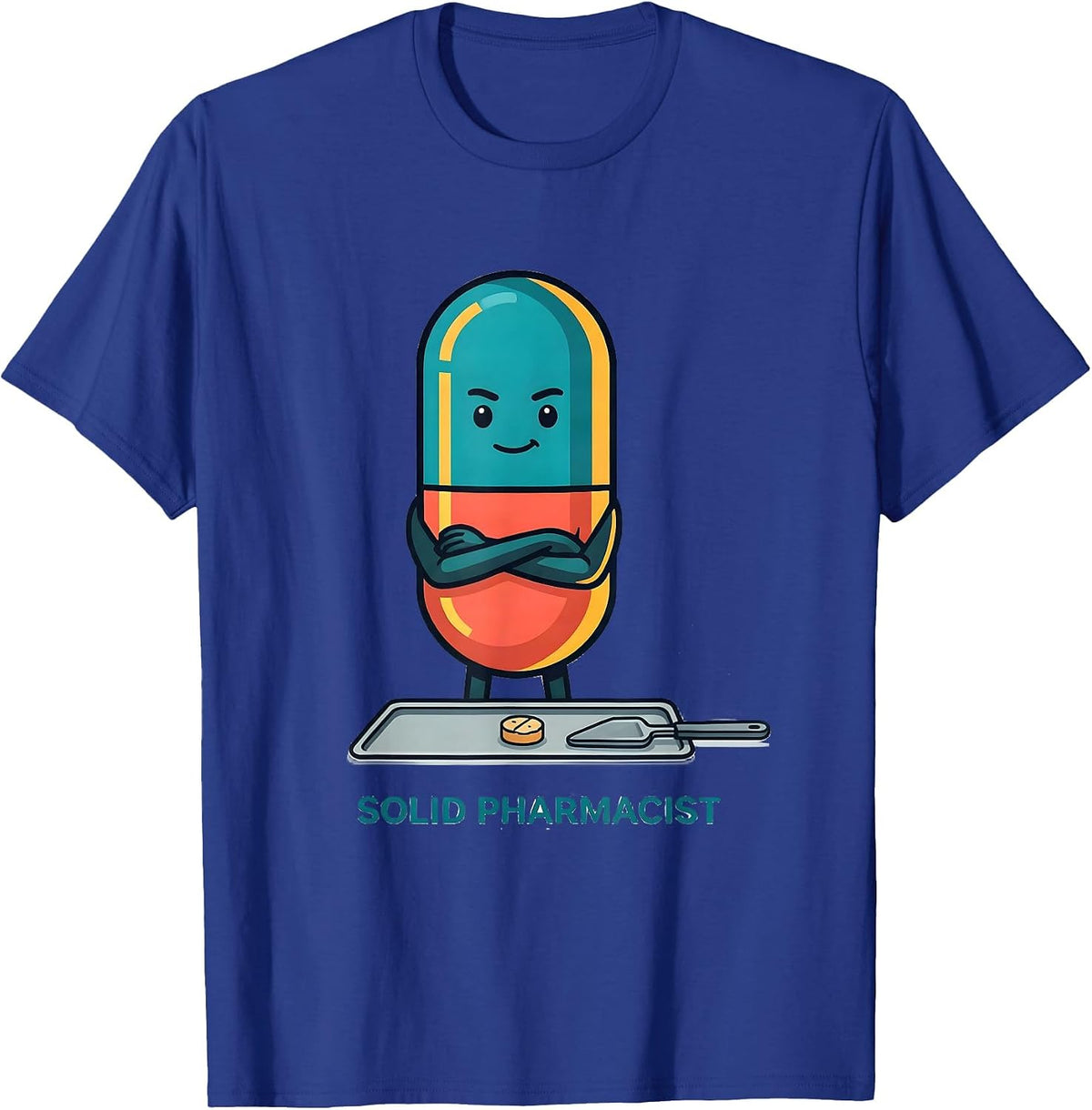 Solid Pharmacist Funny Pharmacy Technician Crew Gift T-Shirt - Royal Blue