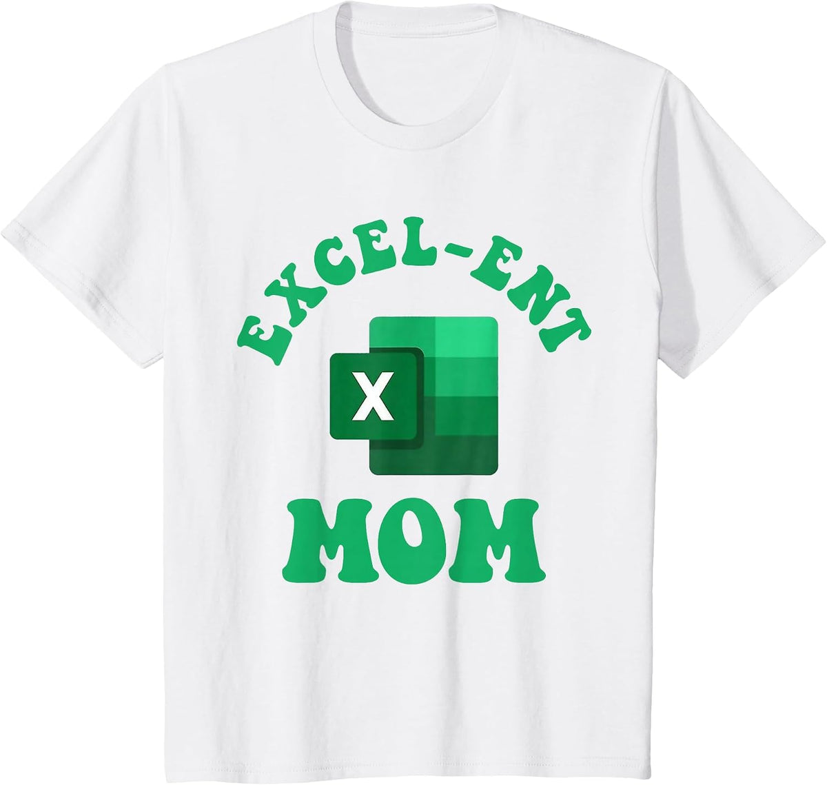 Excel-ent Mom Excel Spreadsheet Groovy Mom T-Shirt - White