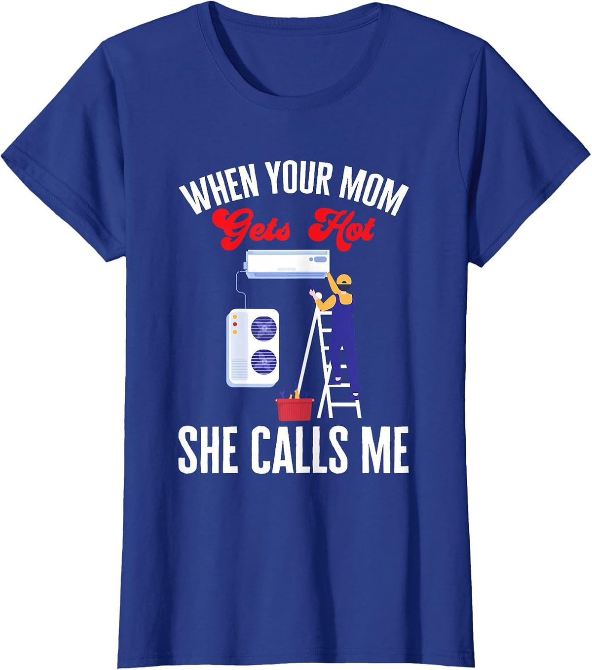 HVAC Technician Heating Climate Ventilation Technician T-Shirt - Royal Blue