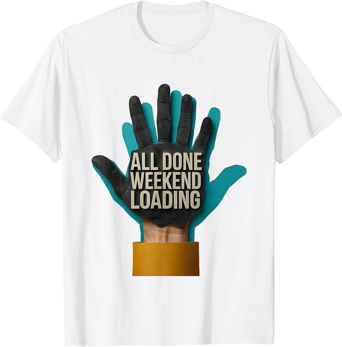 Men's All Done Weekend Loading Midcentury Modern ASL Teacher T-Shirt - White