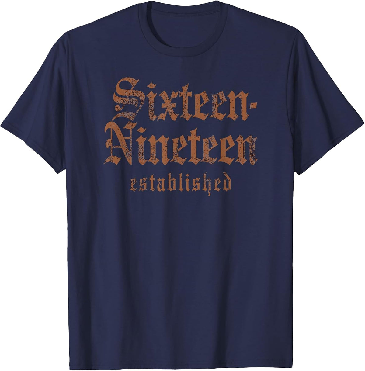 Project Sixteen-Nineteen Established Vintage Black History T-Shirt - Navy Blue