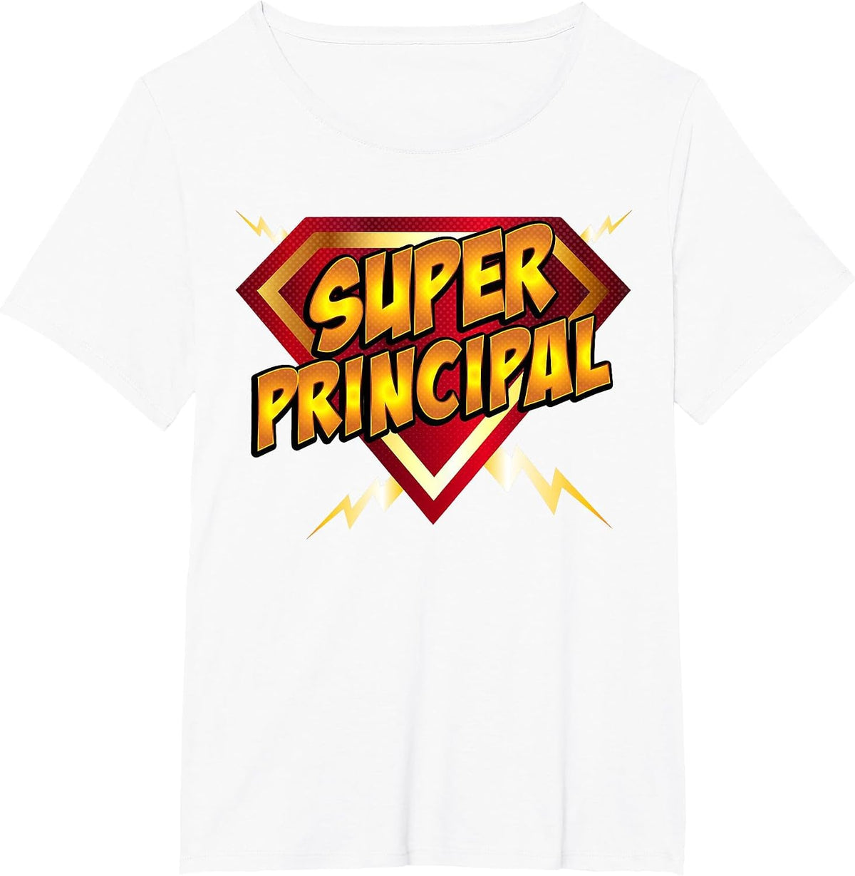 Super Principal Back to School Superhero Teacher T-Shirt - White