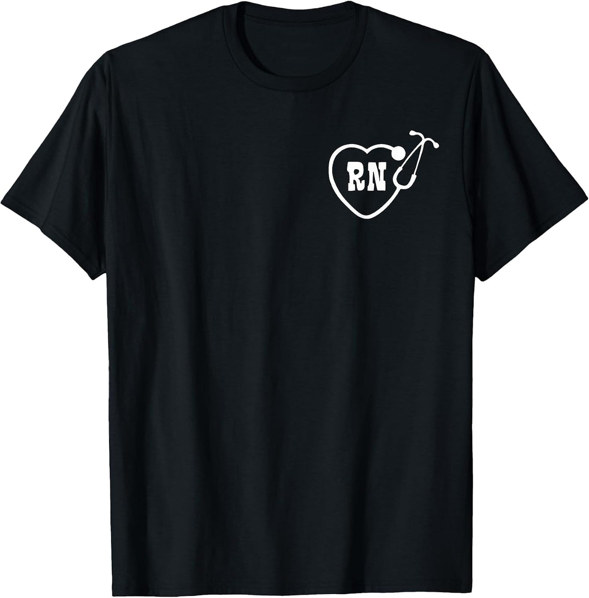 RN Nurse Logo T-Shirt - Black
