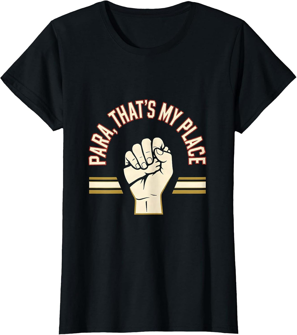Para That's My Place Funny Paraprofessional School Support T-Shirt - Black