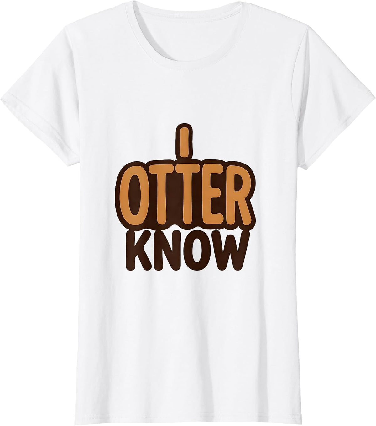 I Otter Know Funny Otter Lover Gift For Kids Teens T-Shirt - White
