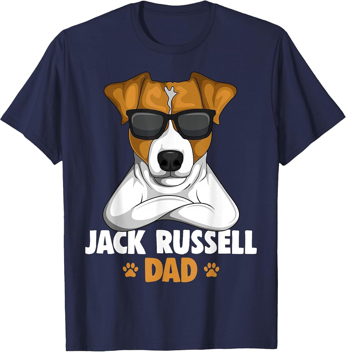 Jack Russell Terrier Dad Dog T-Shirt - Navy Blue