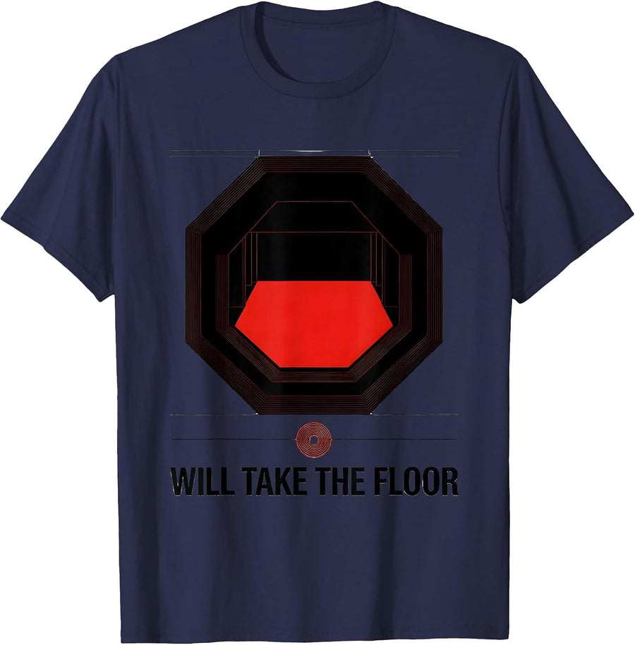 Will Take The Floor Swiss International Shakespeare Theater T-Shirt - Navy Blue