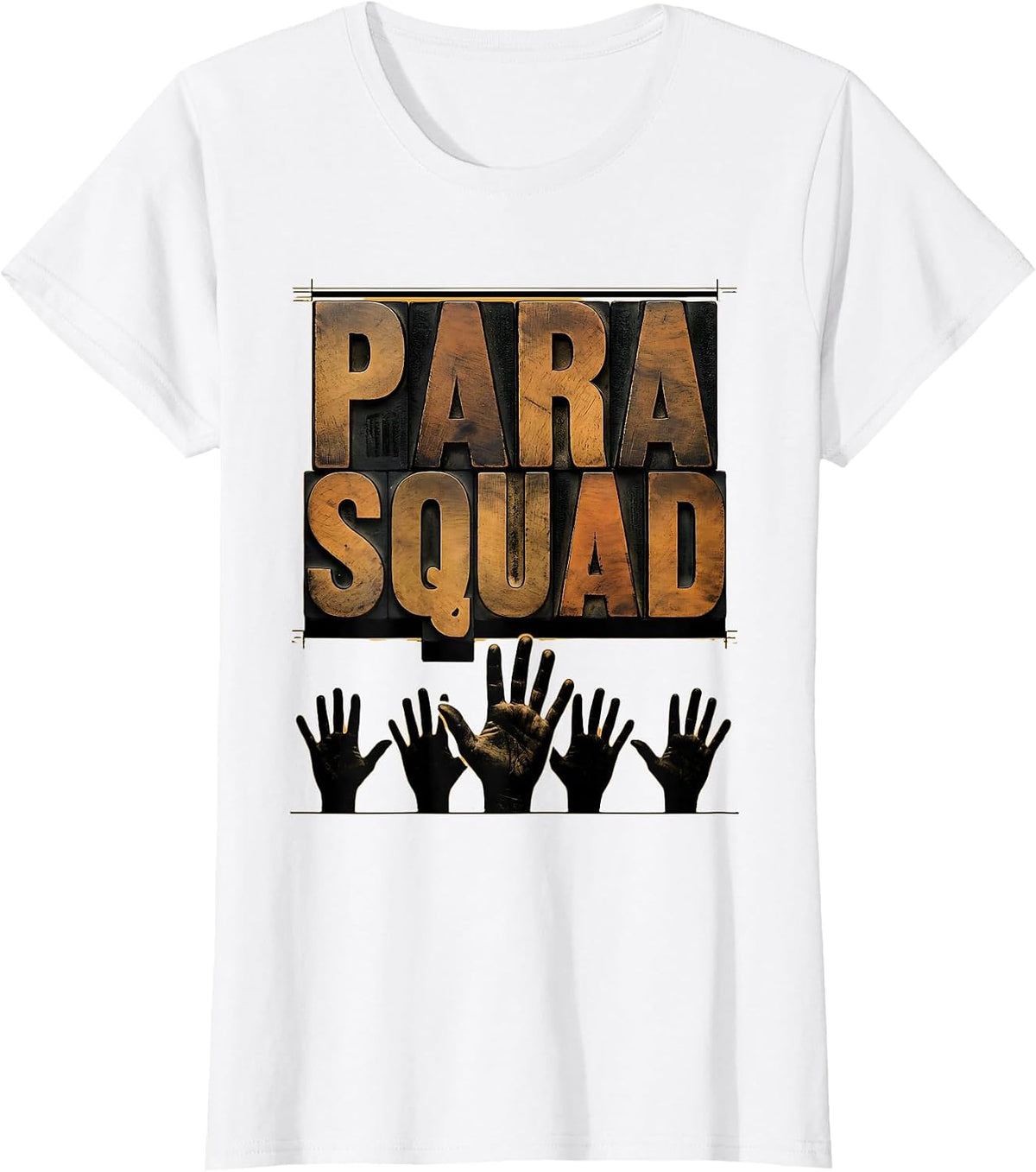 Women's Para Squad Paraprofessional Teacher Aide Appreciation Gift T-Shirt - White