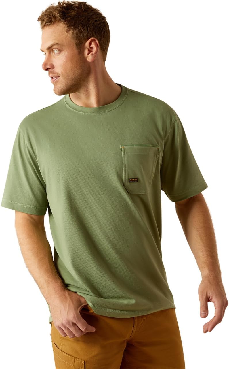 ARIAT mens Rebar Workman 360 Airflow T-shirt - Loden Frost