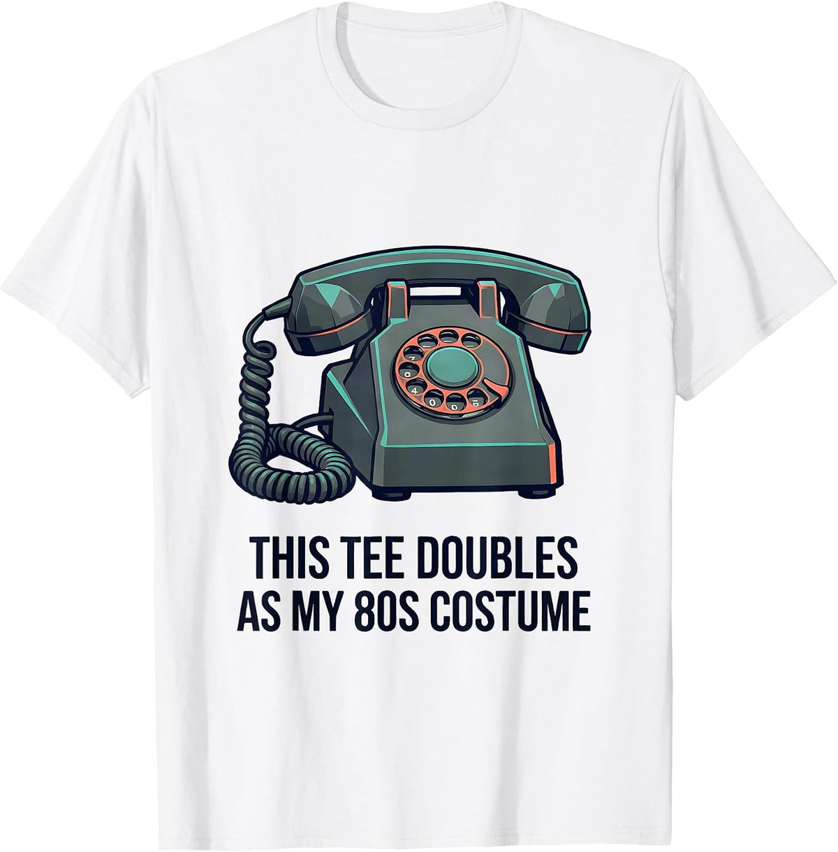 Men's This Tee Doubles As My 80s Costume Funny Retro Party T-Shirt - White