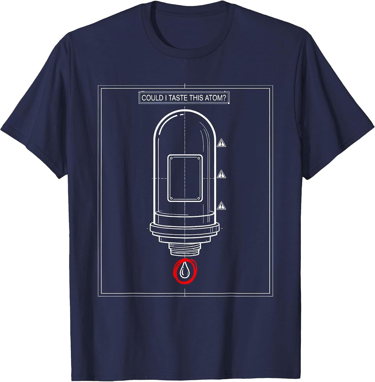 Men's Could I Taste This Atom? Funny Science Teacher Chemistry T-Shirt - Navy Blue