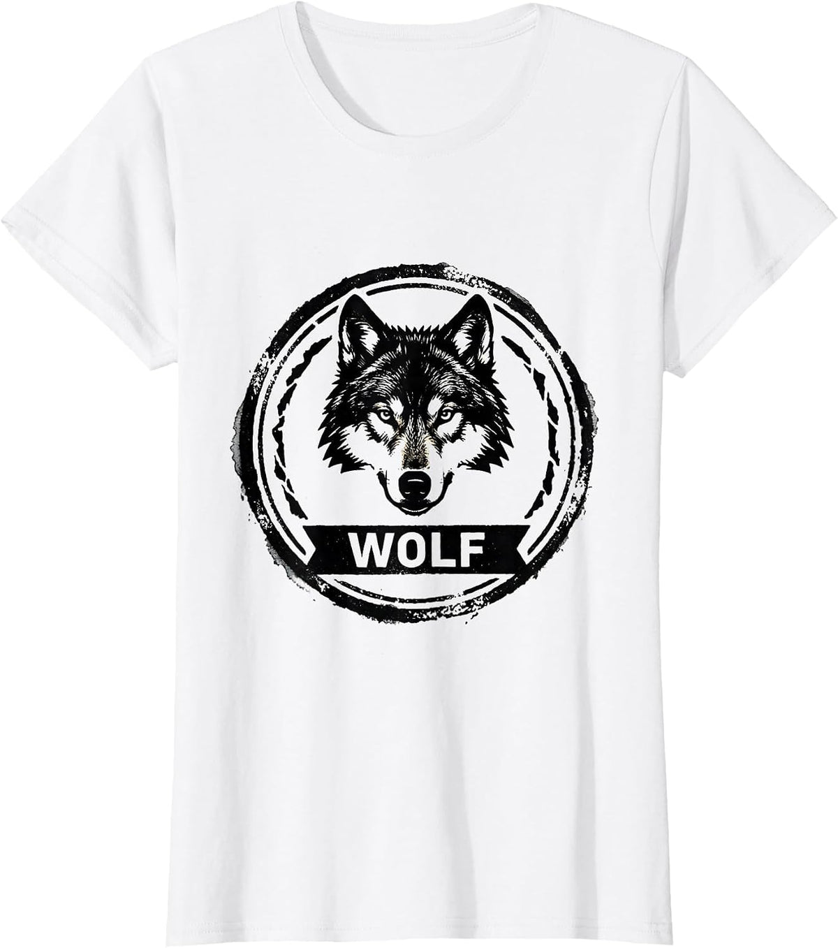 Wolf Funny Gay Pride LGBTQ Humor Rubber Stamp Design T-Shirt - White