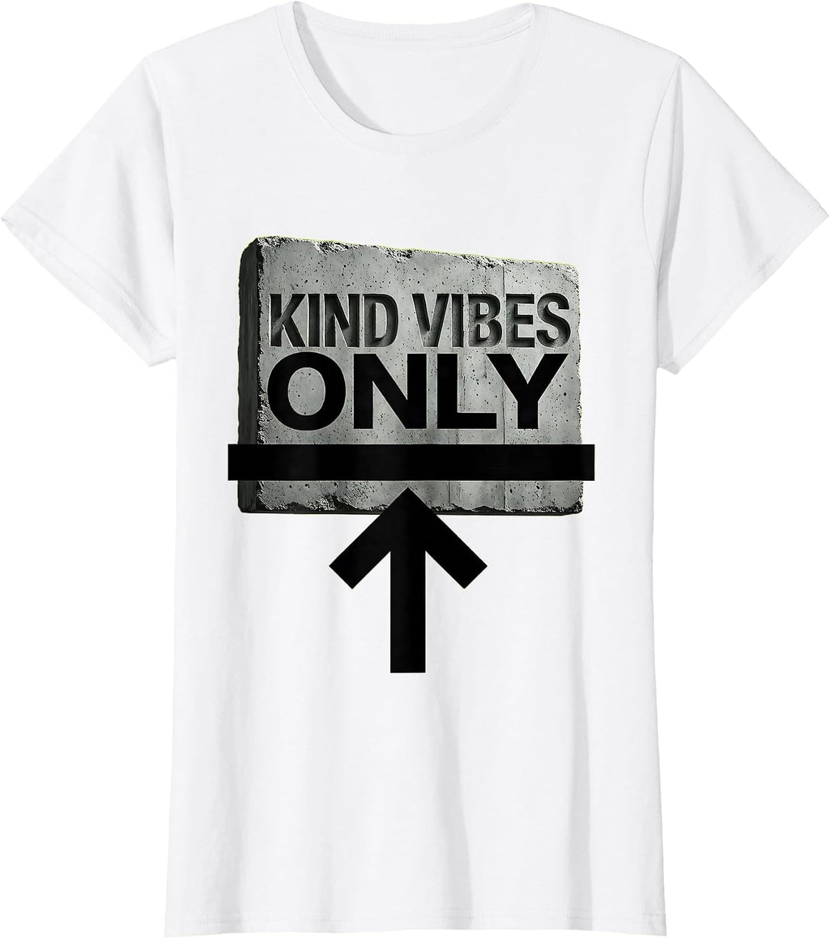 Kind Vibes Only Positive Energy Design T-Shirt - White