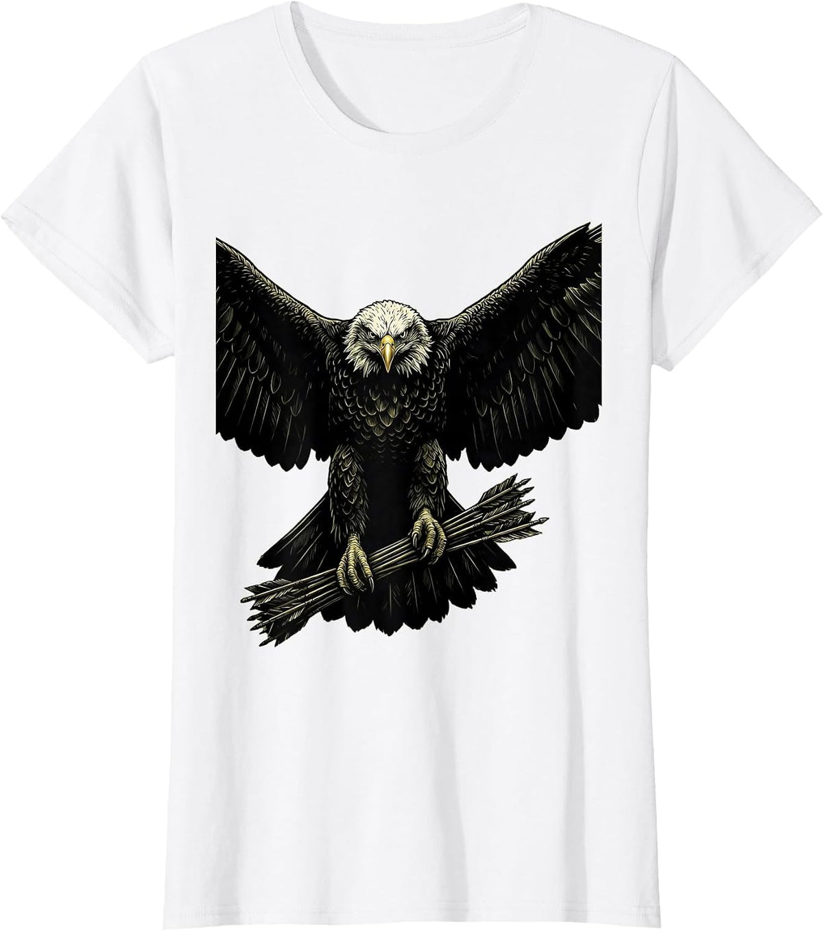 Bald Eagle Camo Arrow Bundle Patriotic Design T-Shirt - White