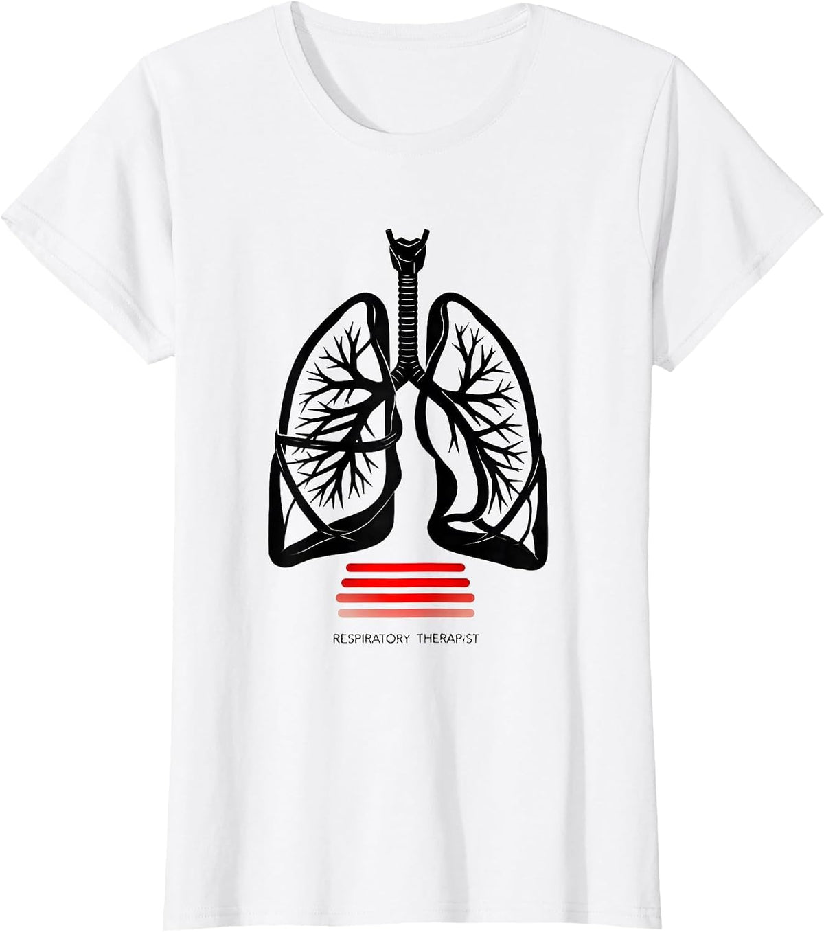 Respiratory Therapist Minimalist RT Profession Pride T-Shirt - White