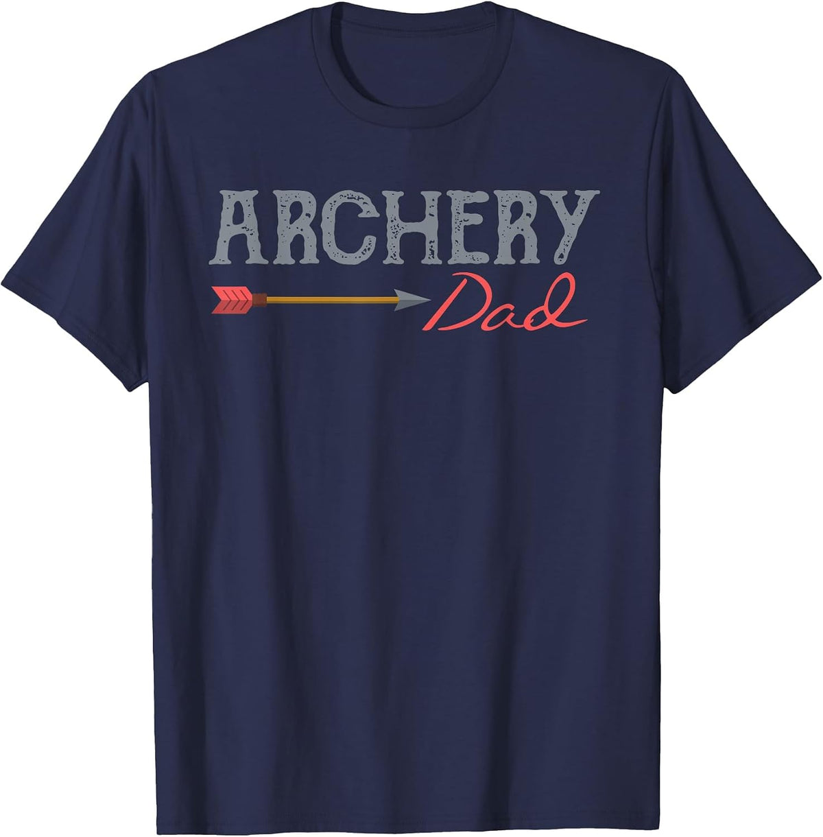 Archery Archer Dad Target Proud Parent Bow Arrow T-Shirt - Navy Blue