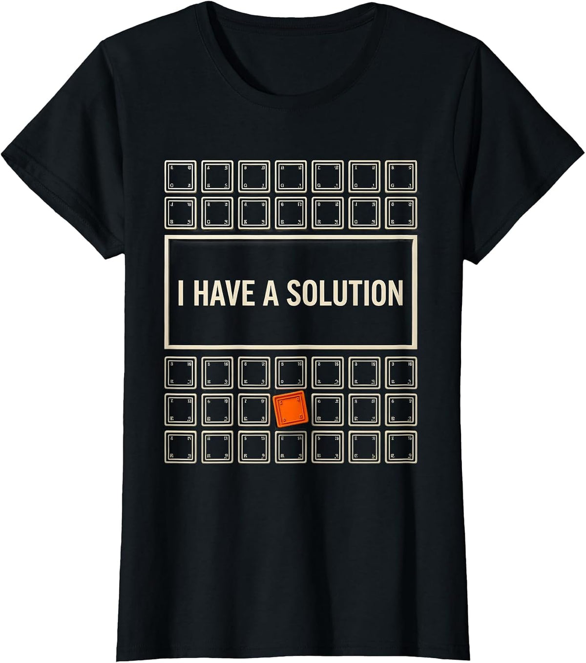 Women's I Have A Solution Funny Chemistry Periodic Table Science T-Shirt - Black