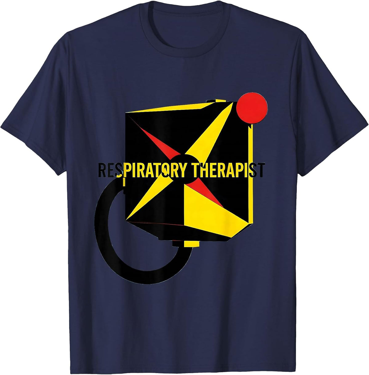 Men's Respiratory Therapist Modernist RT Profession Pride T-Shirt - Navy Blue