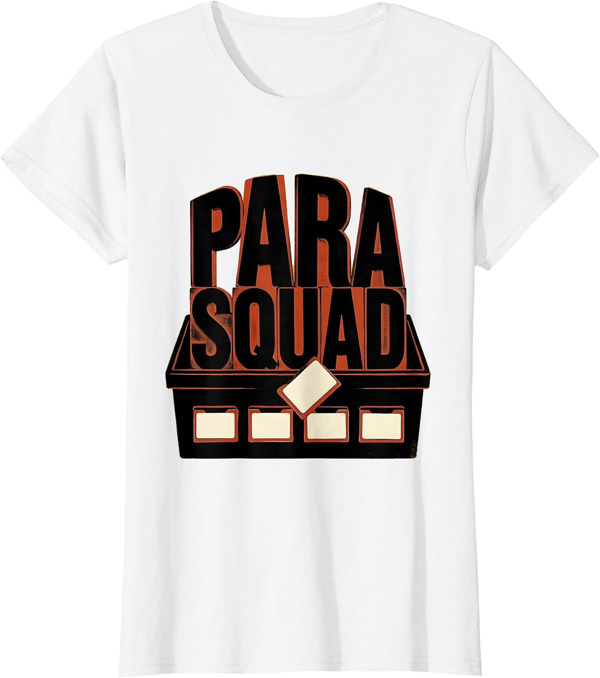 Para Squad Paraprofessional Teacher Appreciation Back T-Shirt - White