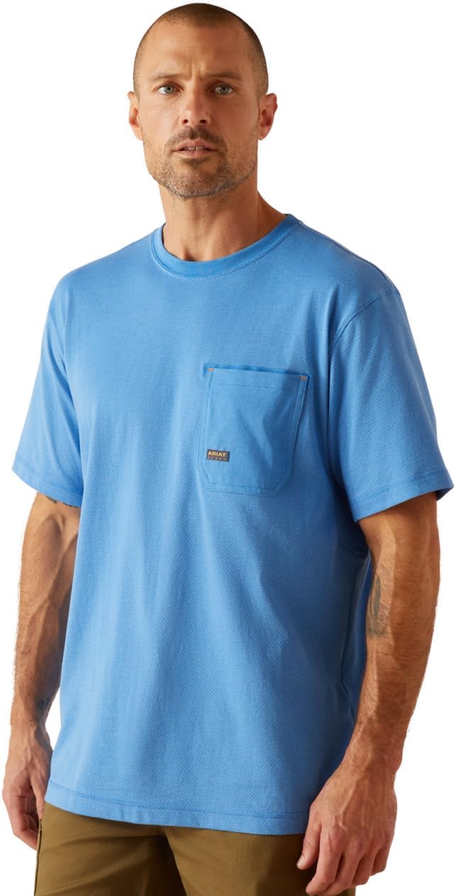 ARIAT Men's Rebar Workman 360 Airflow T-Shirt - Campanula Heather