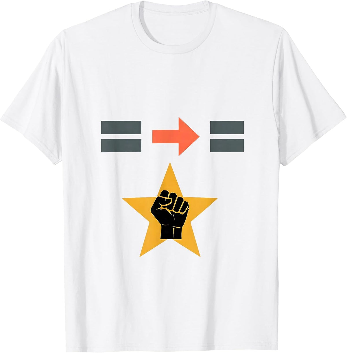 Men's Equality Greater Than Division Black History Symbol T-Shirt - White
