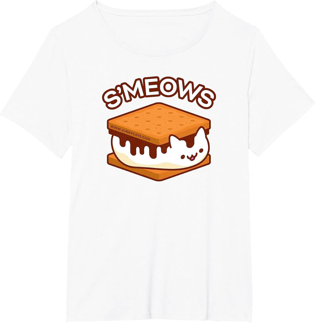 S'MEOWS - Cat S'Mores T-Shirt - White