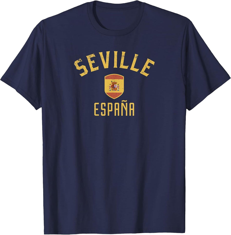 Seville Espana T-Shirt - Seville Spain Tee T-Shirt - Navy Blue