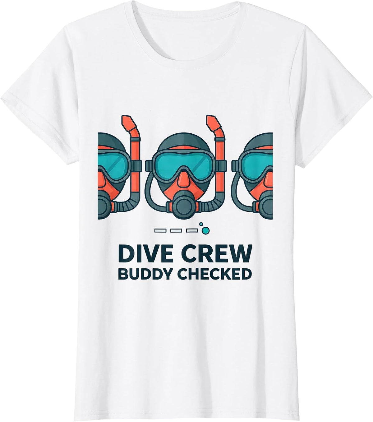 Women's Dive Crew Buddy Checked Scuba Diving Diver Humor Gift T-Shirt - White