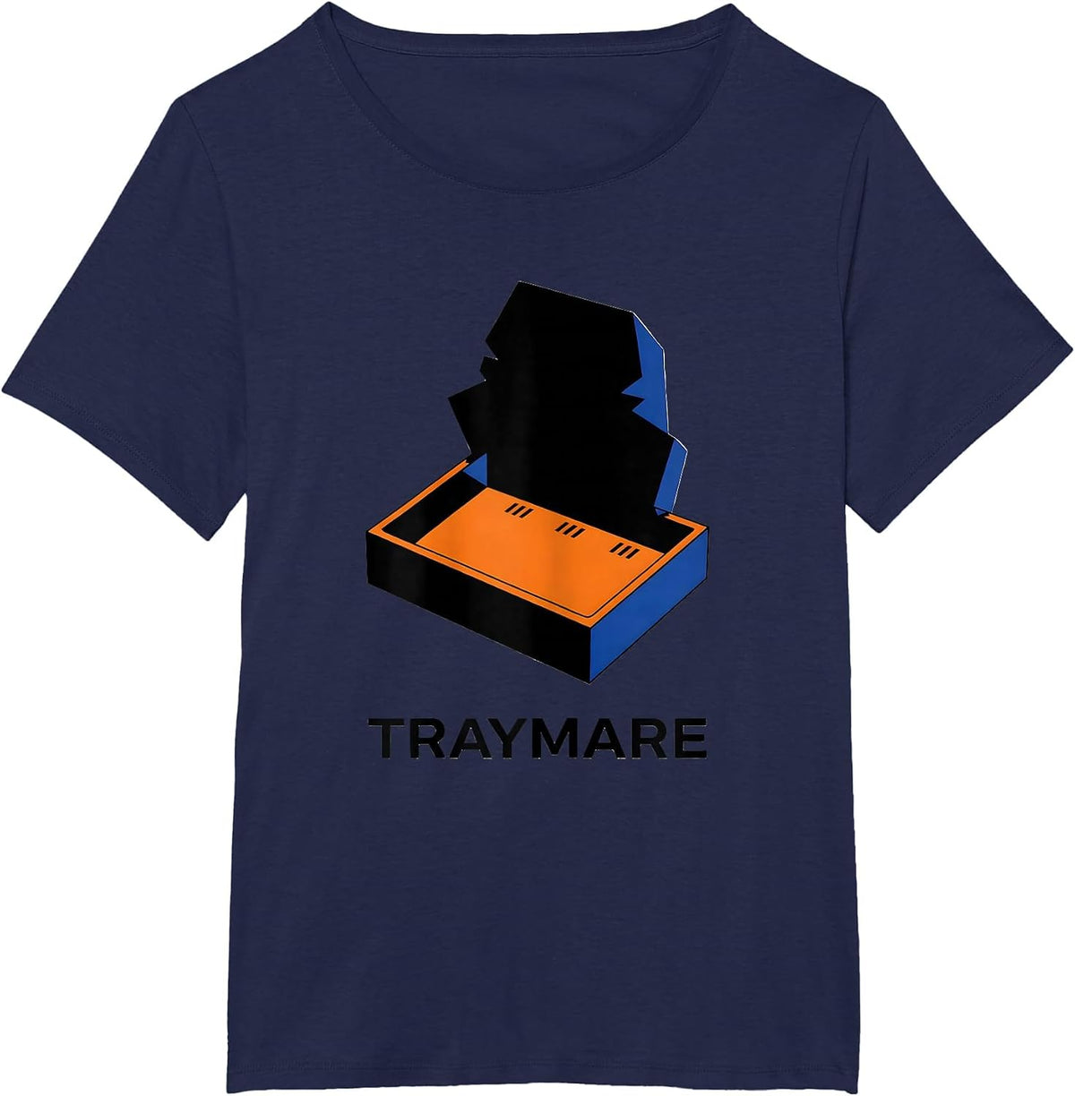 Women's Traymare Geometric Pharmacy Halloween Pharmacist Tech Crew T-Shirt - Navy Blue