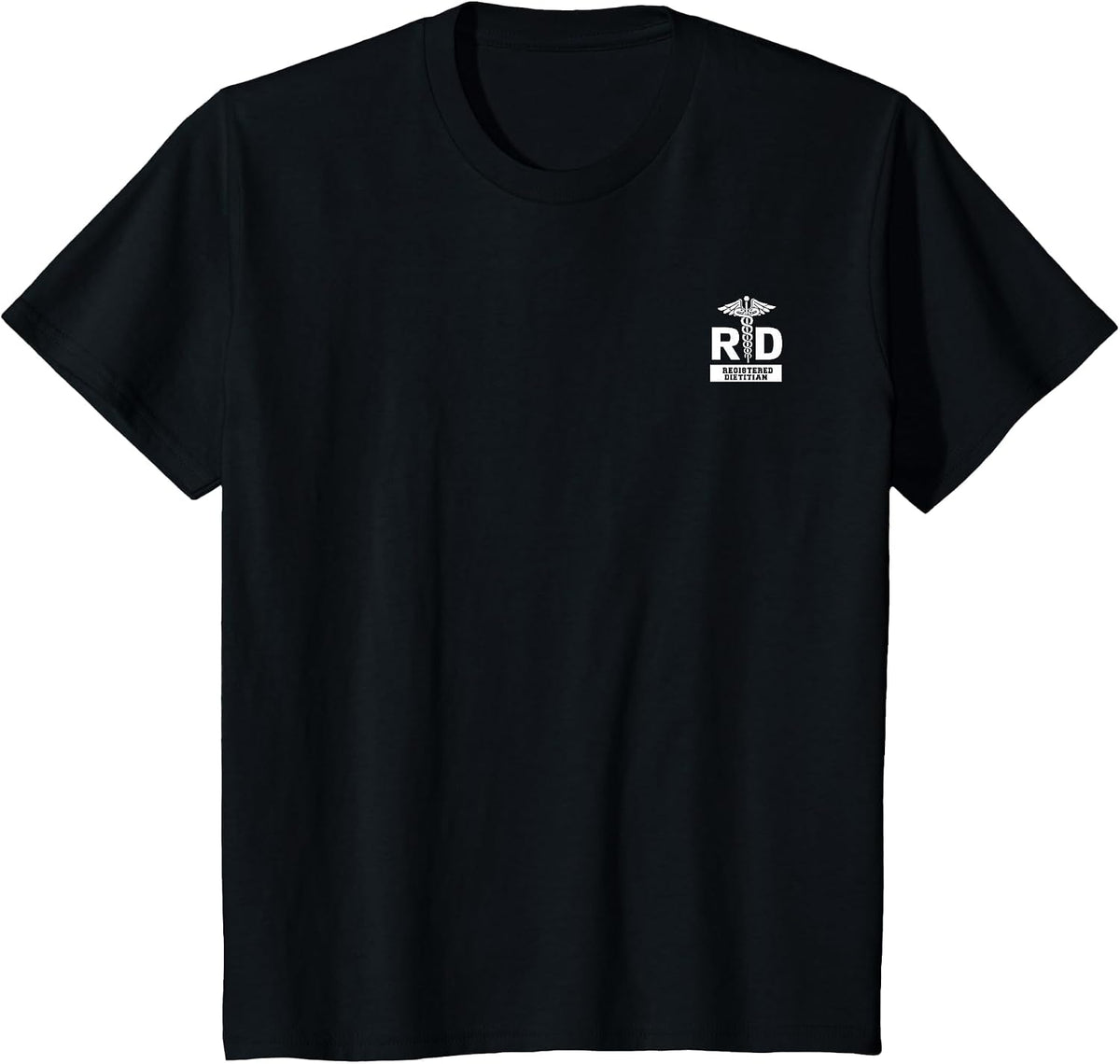 Registered Dietitian & Nutritionist Hospital Staff Uniform T-Shirt - Black