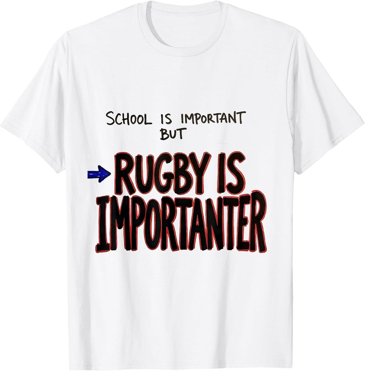 Men's School Is Important But Rugby Is Importanter Youth T-Shirt - White