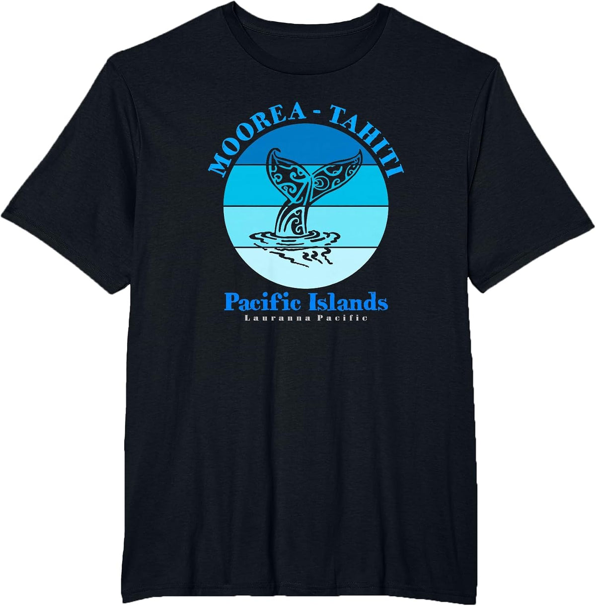 Whale Tail Moorea Tahiti Ocean T-Shirt - Black