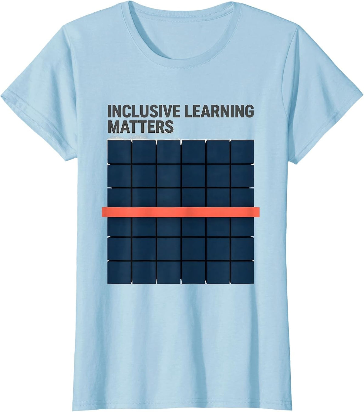 Inclusive Learning Matters Geometric Special Education T-Shirt - Baby Blue