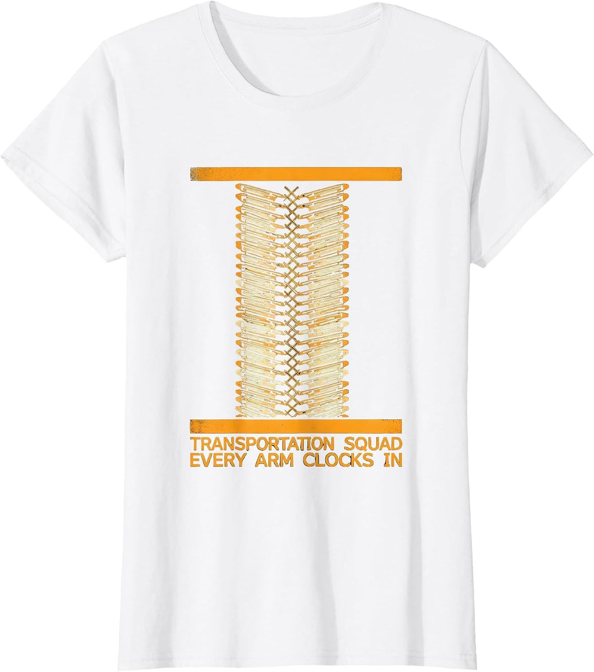 Women's Transportation Squad Every Arm Clocks In School Bus Driver T-Shirt - White